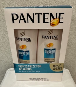 Pantene Pro-V Smooth & Sleek Shampoo & Conditioner Gift Set, Fights Frizz NEW - Picture 1 of 3
