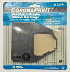 CoronaPrint Dot Matrix Printer Black Ribbon Cartridge, P22191, 1/2" x 36' - Picture 1 of 3
