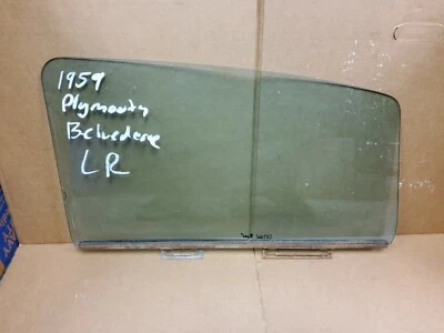 Plymouth Belvedere 1959 sedán de 4 puertas conductor ventana trasera izquierda vidrio 57 58 OEM Foto 1 de 2
