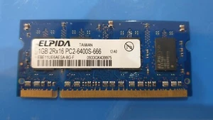 1GB ELPIDA 2Rx16 6400S sodimm DDRII RAM MEMORY PC2 DDR2 Laptop HP DELL - Picture 1 of 2