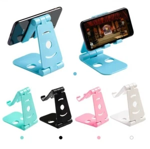 Foldable Universal Cell Phone Tablet Desk Stand Holder Mount Cradle Adjustable - Picture 1 of 12