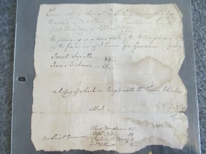 1799 FAIR HAVEN VERMONT ORIGINAL GOVERNOR ELECTION CERTIFICATION FREEMAN MEETING - Picture 1 of 12