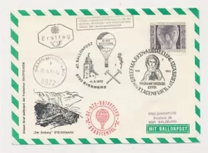 Austria 1972 Balloon Mail Cover Bordstempel - Picture 1 of 1