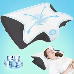 Ergonomic Memory Foam Pillow For Cervical Neck Shoulder Orthopedic Pain Relief - Picture 1 of 13