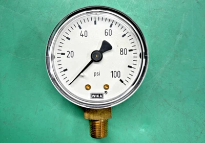 NEW IN BOX WIKA 8990136 PRESSURE GAUGE 2" 100PSI 1/8 NPT LM⏱️FREE SHIPPING⏱️ - Image 1 of 4