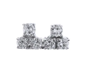 VINTAGE PLATIN NATÜRLICHE DIAMANT OHRRINGE - Bild 1 von 14