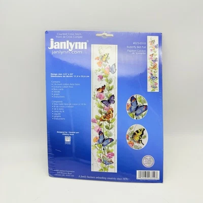 2005 Janlynn "Butterfly Bell Pull" Counted Cross Stitch Kit #023-0310 - SEALED - Image 1 of 4