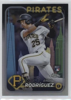 2024 Chrome Fanatics Fest Exclusive Big Apple Refractor Endy Rodriguez Rookie RC - Image 1 of 2