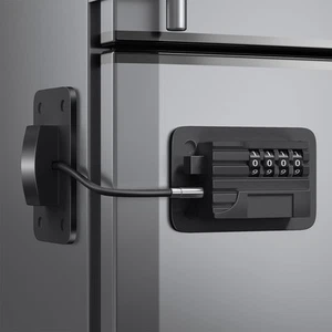 Fridge Lock, Upgraded Refrigerator Lock Combination, Freezer for Black - Picture 1 of 7