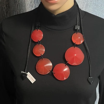 2020 Zsiska бесплатная длина смолы оранжевый ожерелье регулируемый новый с Ярлыками - Изображение 1 из 4