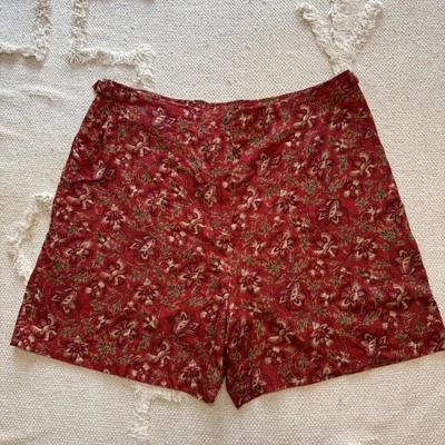 Pantalones cortos florales vintage Ralph Lauren de lino - talla 16 Foto 1 de 4