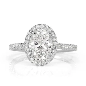 1.96ct Oval Cut Diamond Engagement Ring - Picture 1 of 4