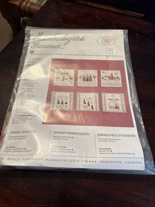 Nuevo de Lote Antiguo Danés Haandarbejdets Fremme Bordado "SANTOS TRES REYES" KIT COLGANTE DE PARED - Imagen 1 de 4