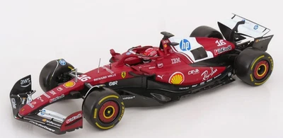 BBURAGO 1:18 Ferrari 2025 F1 SF25 Model Car Charles Leclerc 44 Lewis Hamilton - Image 1 of 4