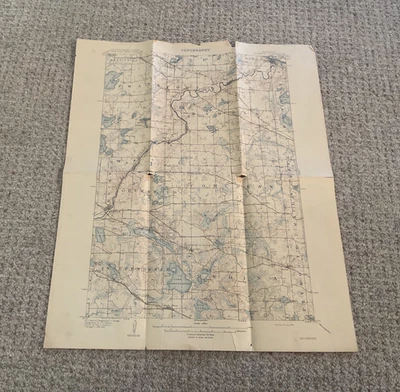 MAPA TOPOGRÁFICO ORIGINAL DE 1903 DE PARTE DEL CUADRILÁTERO DE ROCKFORD, MINNESOTA, Foto 1 de 4