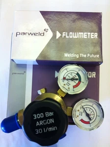 Parweld Argon Single Stage Two Gauge Regulator c/w Flow Meter - Picture 1 of 3
