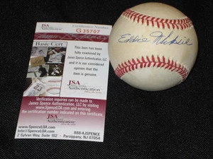 EDDIE MIKSIS DODGERS SIGNED AUTOGRAPHED AUTHENTIC RAWLINGS ONL BASEBALL JSA RARE - Picture 1 of 6