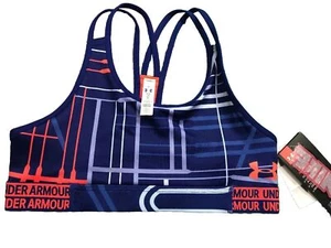 Under Armour Big Girls HeatGear Armour Novelty Sports Bra Size YLG/JG/G Blue - Picture 1 of 8