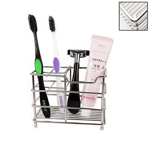 Stainless Steel Toothbrush Holder Toothpaste Razor Stand Rack Pen Rack Organizer - Picture 1 of 8