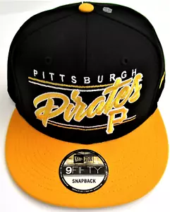 New Era Pittsburgh Pirates MLB Snapback 9Fifty Cap Mütze Schwarz & Gold - Neu mit Etikett - Bild 1 von 6