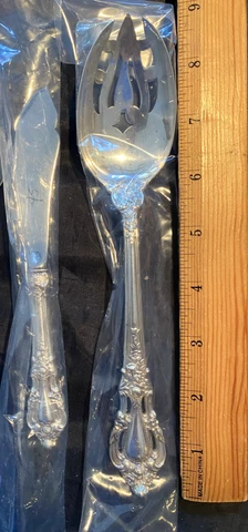 LUNT ELOQUENCE STERLING SILVER FLATWARE 2  SERVERS: MASTER BUTTER, SLOTTED SPOON Cover