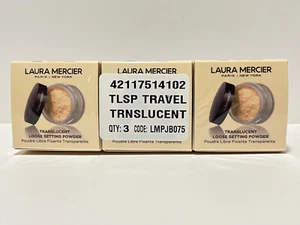Laura Mercier Translucent Loose Setting Powder .33 oz Mini  Size - 3 PACK - Picture 1 of 5