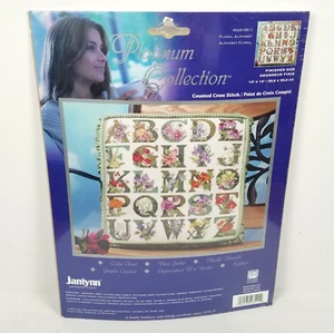 Janlynn Nancy Rossi ALFABETO FLORAL A a Z Punto de Cruz Kit de Almohada #023-0511 NUEVO - Imagen 1 de 5