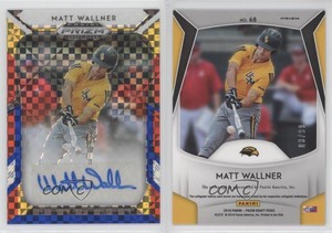 2019 Panini Prizm Draft Picks Red White & Blue /99 Matt Wallner #68 Auto