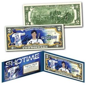 Billete de $2 Shohei Ohtani Shotime LA Dodgers con licencia de EE. UU. - 1er miembro del club 50/50 - Imagen 1 de 1