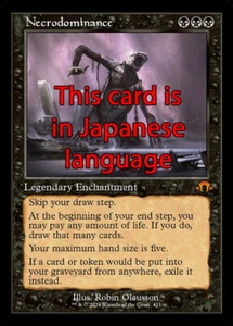 MTG NECRODOMINANCE 411 FOIL EXC - RETRO NECRODOMINIO - MH3 X JP - MAGIC - Picture 1 of 1