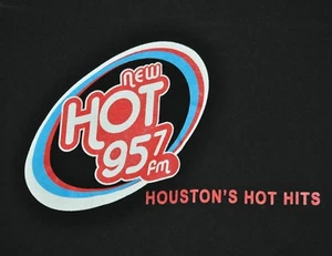 T-Shirt Small 95,7 FM Radio Houston Texas Hottest Hits 17 Zoll Grube zu Grube - Bild 1 von 4