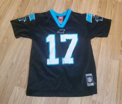 Camiseta Reebok Jake Delhomme Carolina Panthers juvenil tamanho médio 10-12 - Imagem 1 de 4