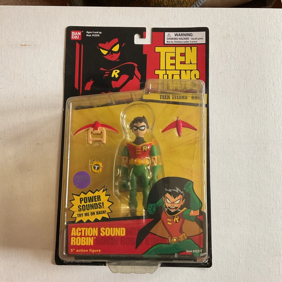 DC Teen Titans Go Action Sound Robin 5” Action Figure Accessories by BanDai. NEW - Image 1 of 1