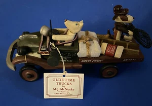 Adorable￼ Olde Time Trucks By M.J. McNosky Trackin' N' Huntin' Hunting Truck - Picture 1 of 7