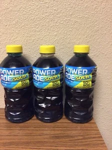 Lot Of (3) Powerade SOUR Blue Razz Flavor 28 Ounce RARE NEW HARD TO FIND - Picture 1 of 2
