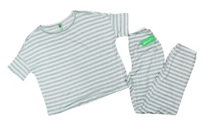 Honeydew Striped Short Sleeve Top & Pants Women's 2-Piece Pajama Set NWT - Picture 1 of 1