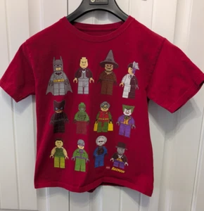 Batman Lego DC Super Heroes Boys Shirt Size M Medium Red Character Gallery - Picture 1 of 4