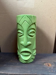 2009 Shag Flotsam Tiki Mug Rare Josh Agle Green Glaze - Picture 1 of 3