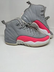 Nike Air Jordan 12 Retro Size 5.5Y Wolf Grey Racer Pink 510815-060 - Picture 1 of 12