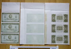 3x SHEET 1965 £1 Provincial Bank of Ireland Limited P-241a1 -{ aUNC }- PROOF - Picture 1 of 7