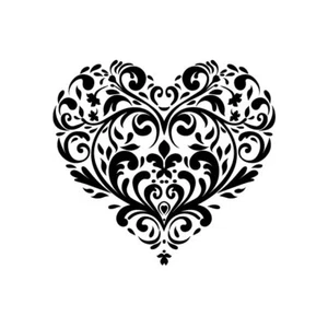 Heart shaped Stencil for Painting and Crafting Durable, Reusable Template - Picture 1 of 1