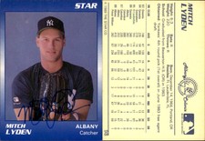 Mitch Lyden Signed 1989 Star #98 Card Albany-Colonie Yankees Auto AU