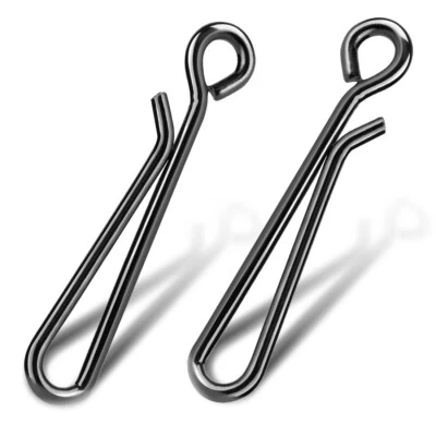 200 piezas clips de pesca de acero inoxidable señuelo broches de presión conector herramienta clip de cambio rápido Foto 1 de 4