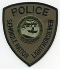 SEMINOLE NATION LIGHTHORSEMEN INDIAN #A OKLAHOMA subdued TRIBAL POLICE PATCH