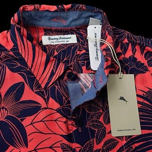 Tommy Bahama Veracruz Cay Santiago Palms Print Shirt Size Large $118 - Picture 1 of 8