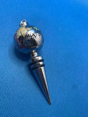 Lote de 2 tapones de vino de Navidad Lenox 12 días de Navidad rojo blanco a rayas Foto 1 de 4