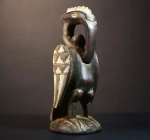 African Statue Wooden Senufo Bird Fertility Vintage Sculpture Tribal Art -G5029 - Picture 1 of 24