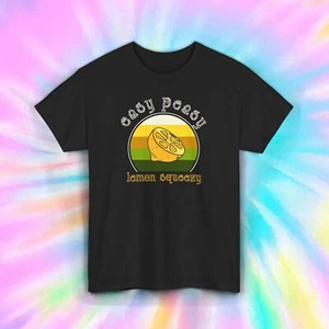 Retro Lemon T-Shirt Easy Peasy Lemon Squeezy Funny Quote Gift Tee S-5XL - Picture 1 of 12