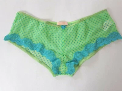 Calcinha de lingerie Shirley of Hollywood verde bolinhas masculina designer M L - Imagem 1 de 4