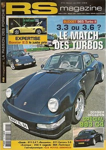 RS MAGAZINE 13 PORSCHE 964 TURBO 3.3 & 3.6 993 C4 BOXSTER 2.5 911 T2.4 904 356 - Imagen 1 de 2